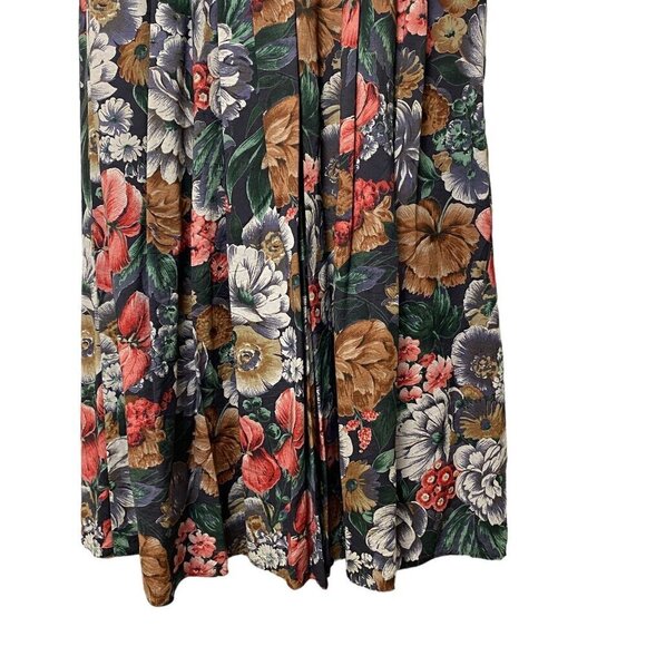 Vintage Floral Skirt XS Midi Full Tea Skirt By St. Michael Made in Germany Visco - Picture 9 of 15